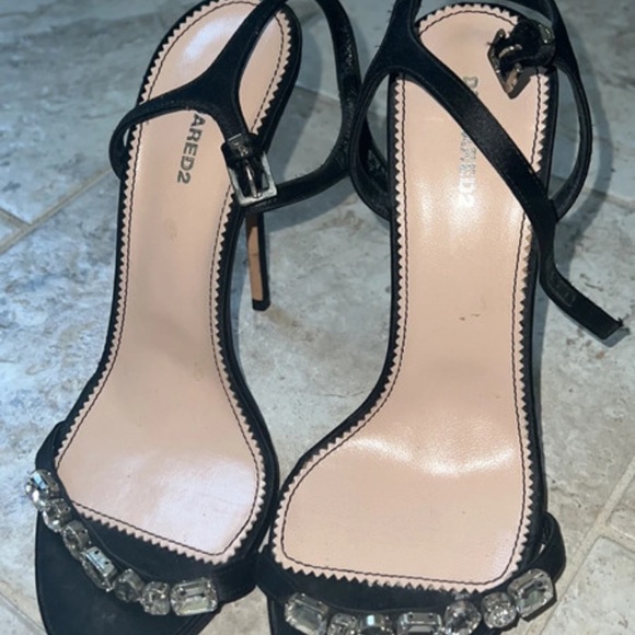 DSQUARED Satin Bejeweled Heels - Picture 11 of 11